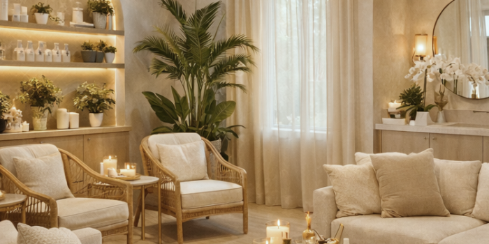 tropical medspa interior-waiting room
